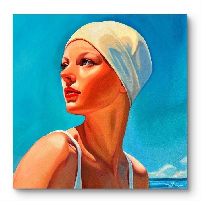 Laura Anton - Mediterranean Blue, Antiek en Kunst, Kunst | Schilderijen | Modern