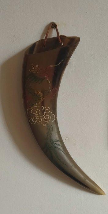 Buffel Hoorns - Róg Bawoli - 33 cm - 10 cm - 6 cm - (1), Antiek en Kunst, Curiosa en Brocante