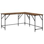 Gerookt Eiken Bureau | Retour Deal | 30% Voordeel, Huis en Inrichting, Verzenden, In hoogte verstelbaar, Nieuw, Bureau