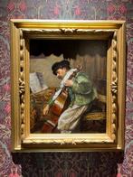 Ferdinand Roybet (1840-1920) - Le violoncelliste, Antiek en Kunst, Kunst | Schilderijen | Klassiek