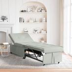 vidaXL 3-in-1 Sofa Bed Uittrekbaar Lichtgrijs Fluweel, Verzenden, Nieuw