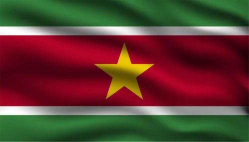 Vlag Suriname 150cm, Hobby en Vrije tijd, Feestartikelen, Nieuw, Verzenden