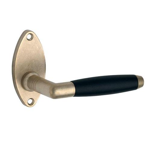Deurklink op rozet Ton ebben/elips messing antiek, Doe-het-zelf en Bouw, Hang- en Sluitwerk, Klink of Kruk, Nieuw, Overige materialen