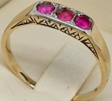 Bague - 14 carats Or jaune Rubis, Bijoux, Sacs & Beauté