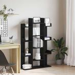 vidaXL Boekenkast Zwart eiken 86 x 25.5 x 140 cm Bewerkt, Huis en Inrichting, Verzenden, Nieuw