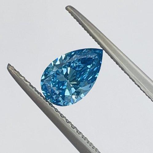 1 pcs Diamant  (Kleurbehandeld)  - 0.92 ct - Peer - Fancy, Handtassen en Accessoires, Edelstenen