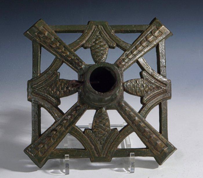 Standaard - Monumentale gietijzeren Kerstboomstandaard met, Antiek en Kunst, Kunst | Designobjecten