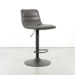 Barkruk Kumla, antraciet leder, draaibaar onderstel, Huis en Inrichting, Stoelen, Ophalen of Verzenden, Gebruikt