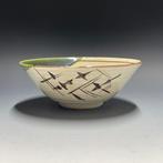 Japanese Chawan Set of 3 - Tea Ceremony - Oribe Ware -