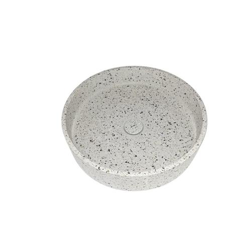 Opbouw Wastafel Sanimex Crystal Beton Rond Terrazzo Wit, Doe-het-zelf en Bouw, Sanitair, Overige typen, Nieuw, Ophalen of Verzenden
