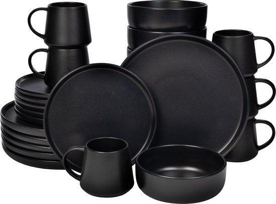 2dekans | Deleca Serviesset 6 Persoons Kyoto - Koffiekopjes, Elektronische apparatuur, Vaatwasmachines, Ophalen of Verzenden