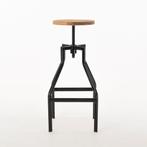 Industriële metalen kruk | Draaibaar | Horeca | Hoge kruk, Verzenden