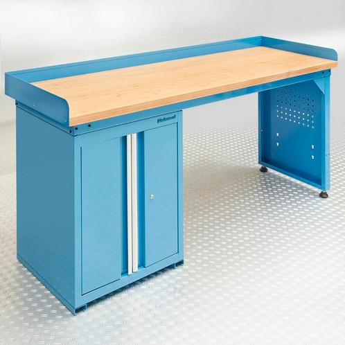 Datona Werkbank PRO 200 cm met werkplaatskast - blauw -, Doe-het-zelf en Bouw, Werkbanken, Ophalen of Verzenden