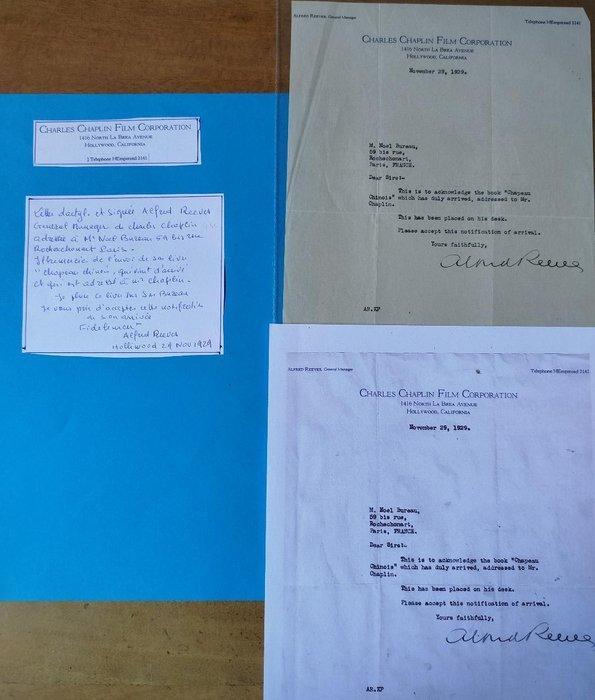 Alfred Reeves (manager de Charlie Chaplin) - Lettre, Verzamelen, Film en Tv