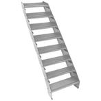 Verstelbare 8-delige verzinkte trap - 600 mm breed, Doe-het-zelf en Bouw, Ladders en Trappen, Verzenden, Nieuw