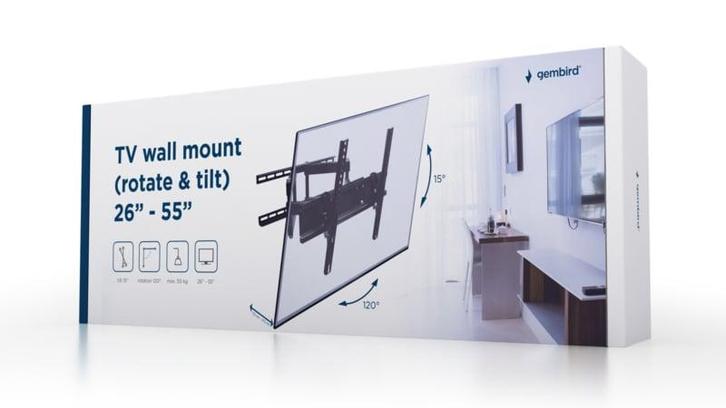 Tv muurbeugel muur beugel draai- en kantelbaar 26-55 inch <5, Audio, Tv en Foto, Overige Audio, Tv en Foto, Nieuw, Verzenden