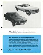 1969 FORD MUSTANG LEAFLET NEDERLANDS, Boeken, Auto's | Folders en Tijdschriften, Nieuw
