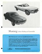 1969 FORD MUSTANG LEAFLET NEDERLANDS