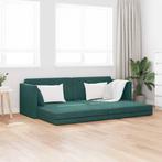 vidaXL Vloer slaapbank Donkergroen 213 x 76 x 77 cm Fluweel, Huis en Inrichting, Verzenden, Nieuw