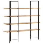 vidaXL Boekenkast met 4 schappen 160x35x160 cm massief, Huis en Inrichting, Verzenden, Nieuw
