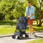 Hondenbuggy - LuxePaws - Inklapbaar en lichtgewicht - Grijs, Dieren en Toebehoren, Ophalen of Verzenden, Nieuw