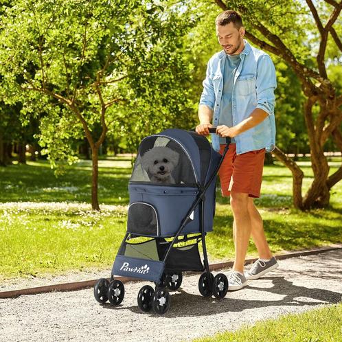 Hondenbuggy - LuxePaws - Inklapbaar en lichtgewicht - Grijs, Dieren en Toebehoren, Honden-accessoires, Nieuw, Ophalen of Verzenden