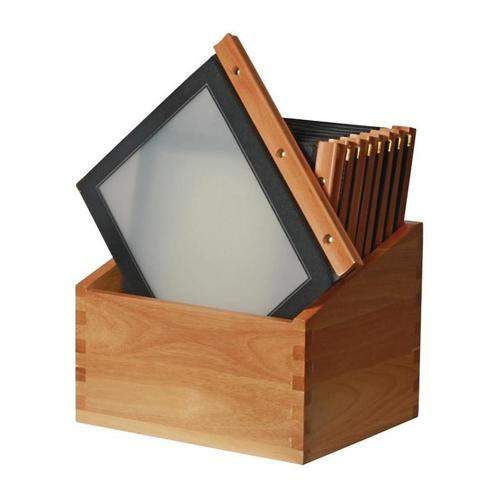 Menumappenset | Hout | Incl. Houten Box | A4-formaat | 20, Zakelijke goederen, Horeca | Keukenapparatuur, Nieuw in verpakking