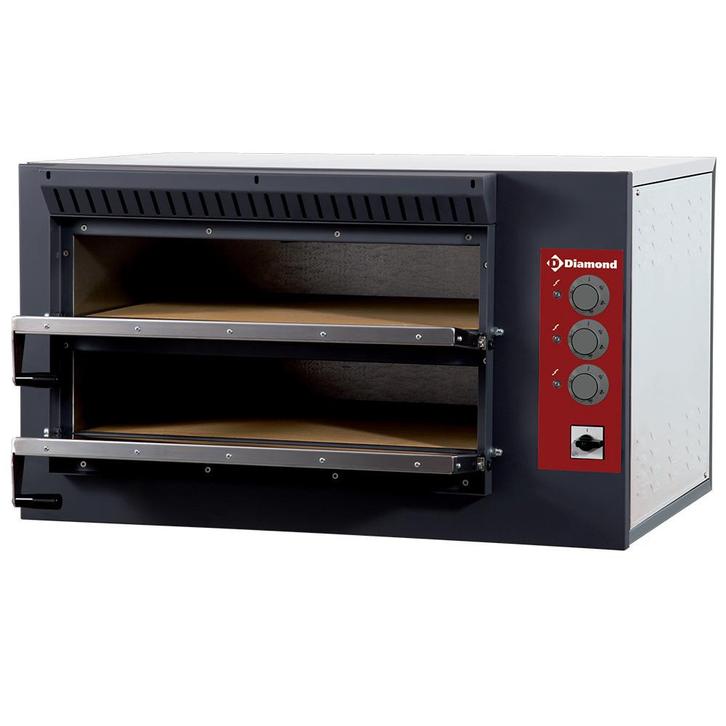 Pizza oven elektrisch | 4+4 25Øcm | Bodem in vuurvaste, Zakelijke goederen, Horeca | Keukenapparatuur, Nieuw in verpakking, Verzenden