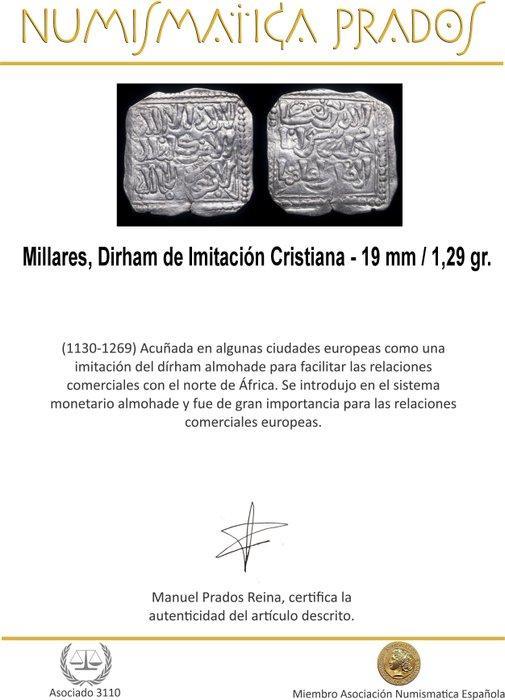 Kalifaat van de Almohaden. Dirham Millares, Imitación, Postzegels en Munten, Munten | Azië
