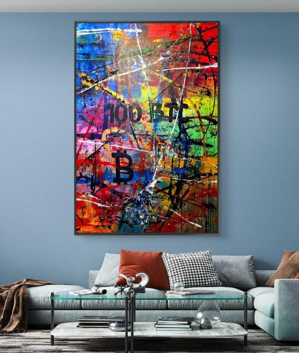 Micha Lenartowicz - 100 Bitcoin - XXL, Antiquités & Art, Art | Peinture | Moderne