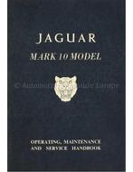 1962 JAGUAR MARK 10 INSTRUCTIEBOEKJE ENGELS, Auto diversen, Handleidingen en Instructieboekjes