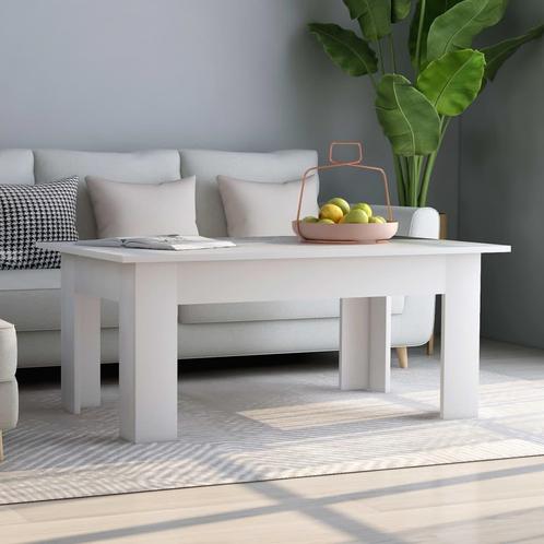 vidaXL Table basse Blanc 100x60x42 cm Bois dingénierie, Maison & Meubles, Tables | Tables de salon, Neuf, Envoi