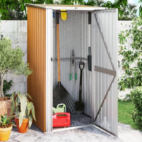 vidaXL Tuinschuur 118,5x97x209,5 cm gegalvaniseerd staal, Tuin en Terras, Tuinhuizen, Nieuw, Verzenden