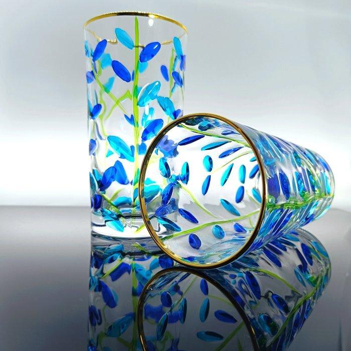 Secoloventesimo - Drinkservies - Goud Azul bladeren L.D. -, Antiek en Kunst, Antiek | Meubels | Tafels