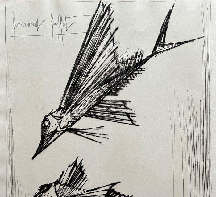 Bernard Buffet (1928-1999) - Poissons-volants - Pointe-sèche, Antiek en Kunst, Antiek | Overige Antiek