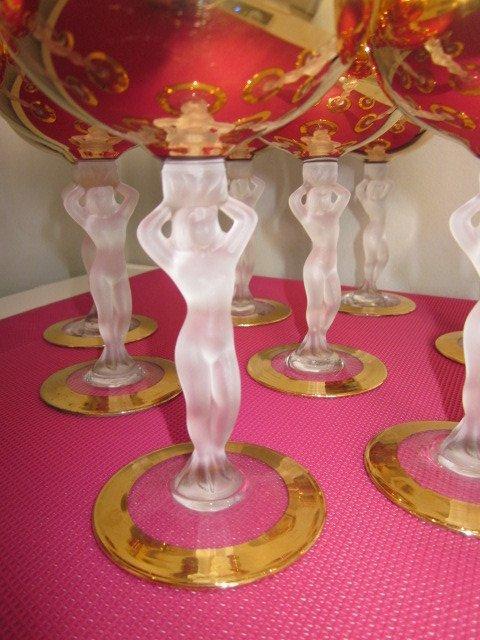 Service de boisson (12) - Cristal - Verre en cristal de, Antiek en Kunst, Antiek | Keukengerei