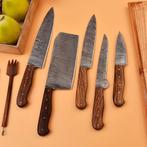 Keukenmes - Chefs knife - Rozenhout wortel en Damascus