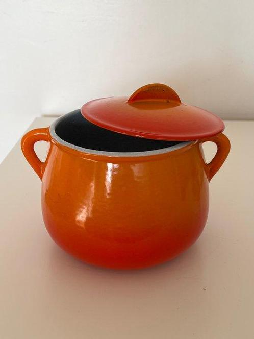 Le Creuset - Braadpan -  Oranje/rood emaille - gietijzer -, Antiek en Kunst, Antiek | Keukengerei
