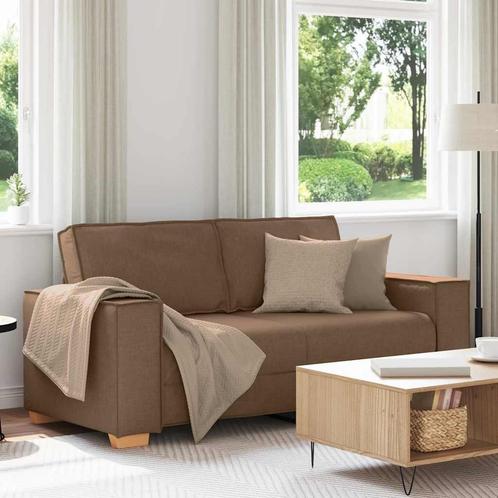 vidaXL 2-zitsbank Bruin 140 cm Stof, Huis en Inrichting, Zetels | Zetels, Nieuw, Verzenden