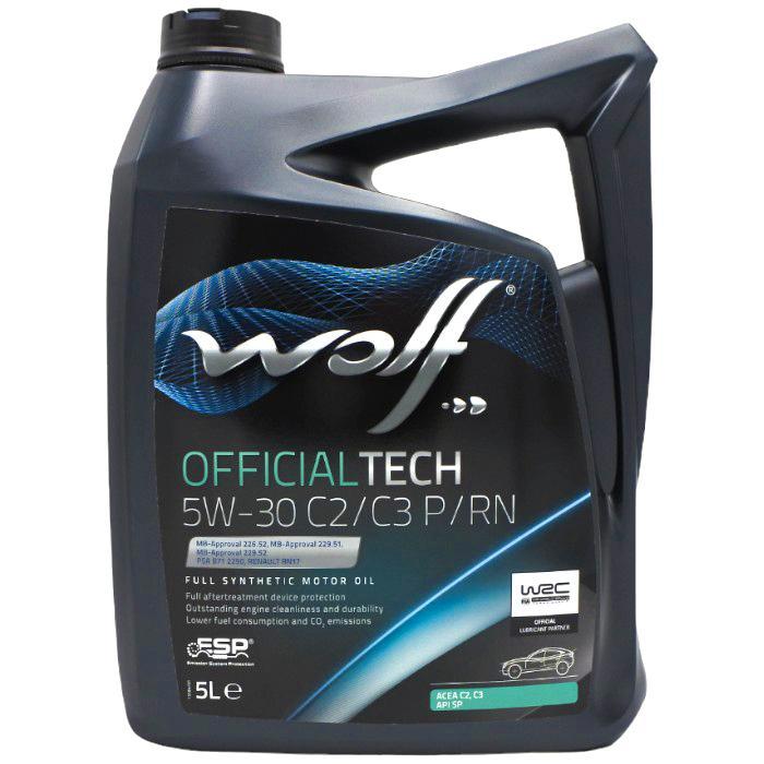 Wolf Officialtech 5W30 C2/C3 P/RN Motorolie 5 Liter, Auto diversen, Onderhoudsmiddelen, Verzenden