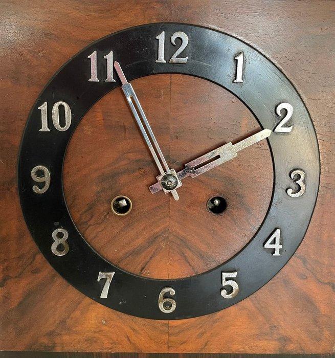 Amsterdamse School klok - DRMG - Art Deco Hout, Messing -, Antiek en Kunst, Antiek | Klokken