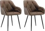 2x eetkamerstoel / kuipstoel / keukenstoel - PU leer -, Huis en Inrichting, Stoelen, Verzenden, Nieuw