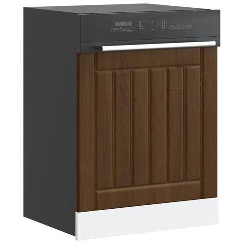 vidaXL Vaatwaspaneel Lucca bewerkt hout bruin eikenkleur, Huis en Inrichting, Kasten | Overige, Nieuw, Verzenden