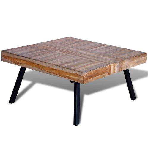 vidaXL Table basse carrée Bois de teck de récupération, Maison & Meubles, Tables | Tables de salon, Neuf, Envoi