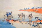 Zeezout vergaren - Katsukawa Shunsen 1762-1830 - Japan - Edo