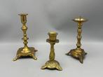 Kandelaar (3) - Messing, Brons - messing kandelaren, Antiek en Kunst