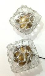 Wandlamp (2) - Glas, Staal, Antiek en Kunst, Antiek | Verlichting