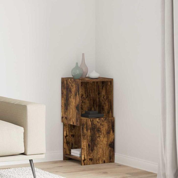 vidaXL Hoekkast Wit 30,5x30x65cm Bewerkt hout, Huis en Inrichting, Kasten | Overige, Nieuw, Verzenden