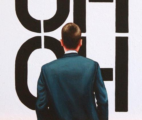 Gerard Boersma (1976) - Oh Oh (painting of a man enjoying a, Antiek en Kunst, Kunst | Schilderijen | Modern