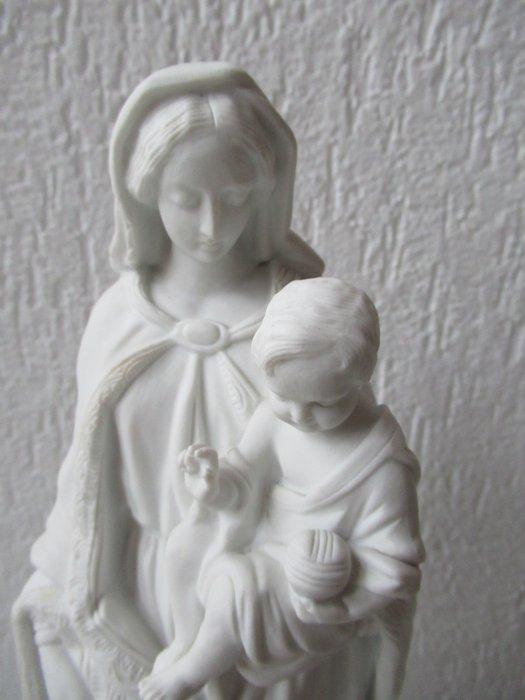 Beeld, Madonna met kind - 40 cm - Biscuit porselein - 1900, Antiek en Kunst, Antiek | Boeken en Manuscripten
